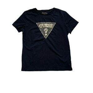 Guess Black Tee with Logo